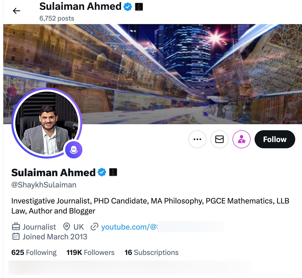 image of twitter account