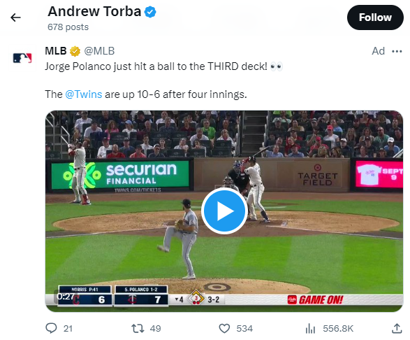 Andrew Torba and MLB