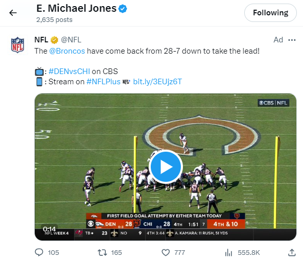 E. Michael Jones and the NFL