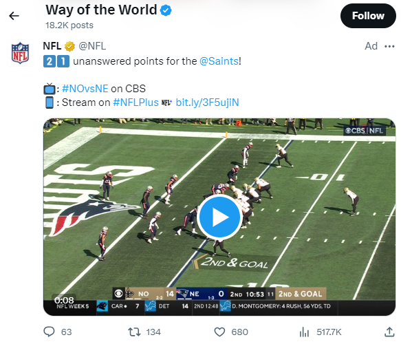 Way of the World and the NFL