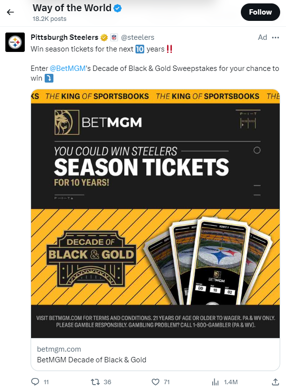 Way of the World and BetMGM