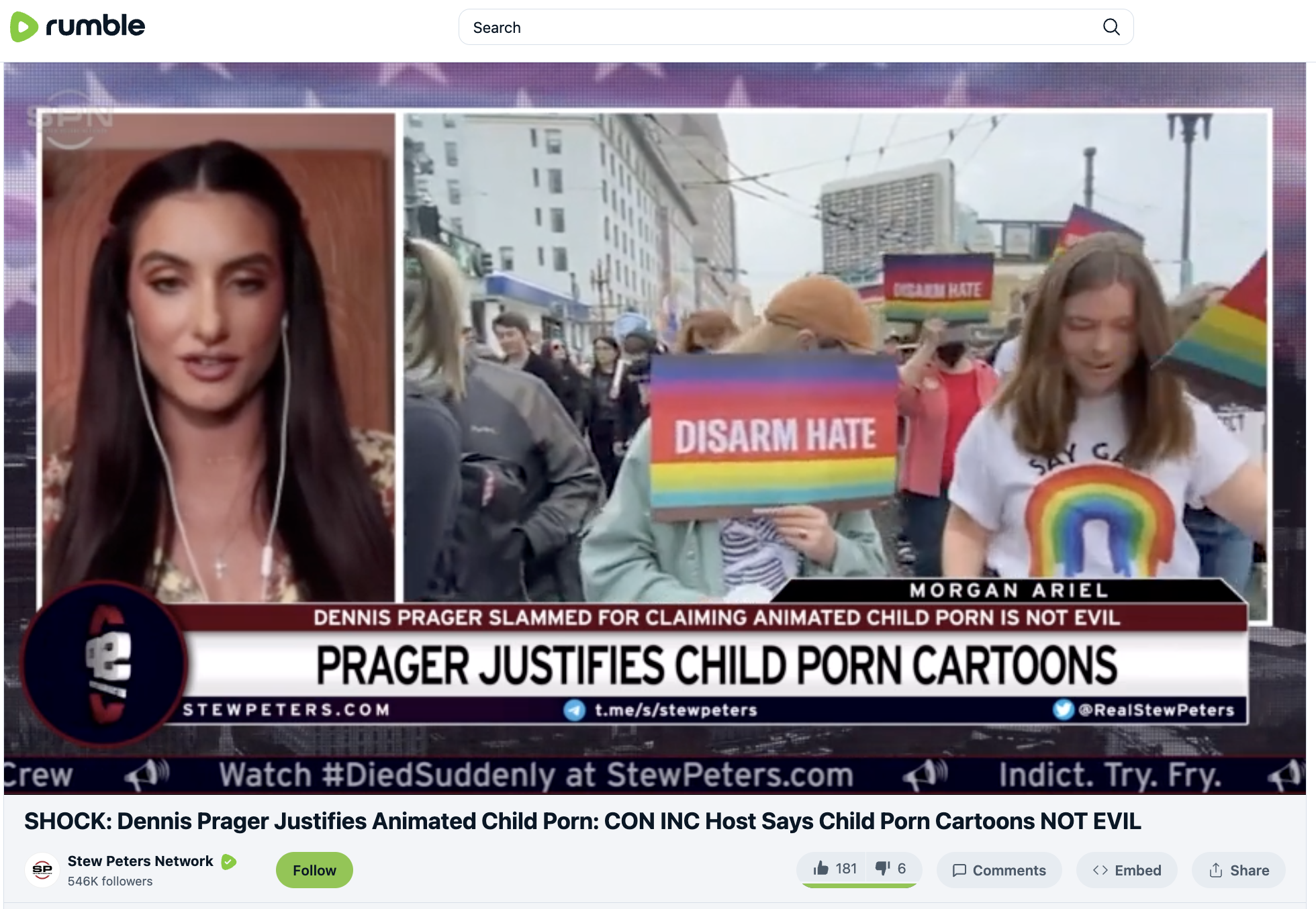 Ariel on Peters' show