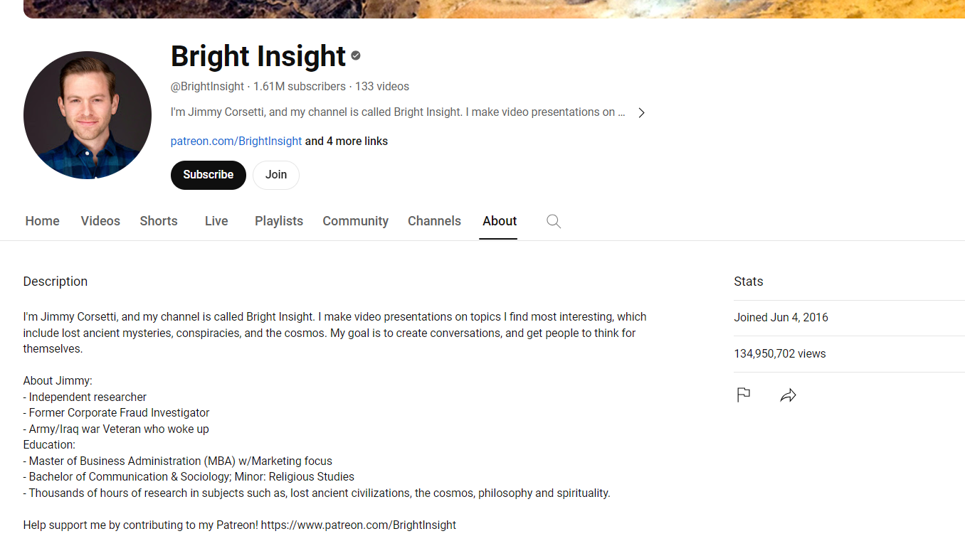 Corsetti Youtube page 20231026