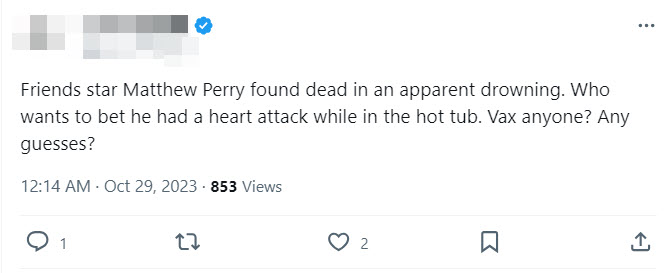 A screenshot of a post from a verified X user