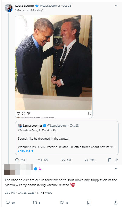 A screenshot of a post from a verified X user