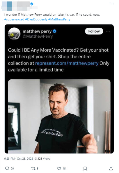 A screenshot of a post from a verified X user