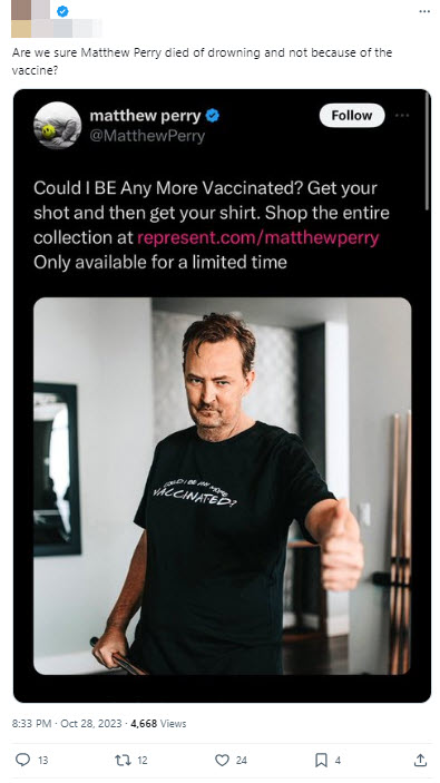 A screenshot of a post from a verified X user