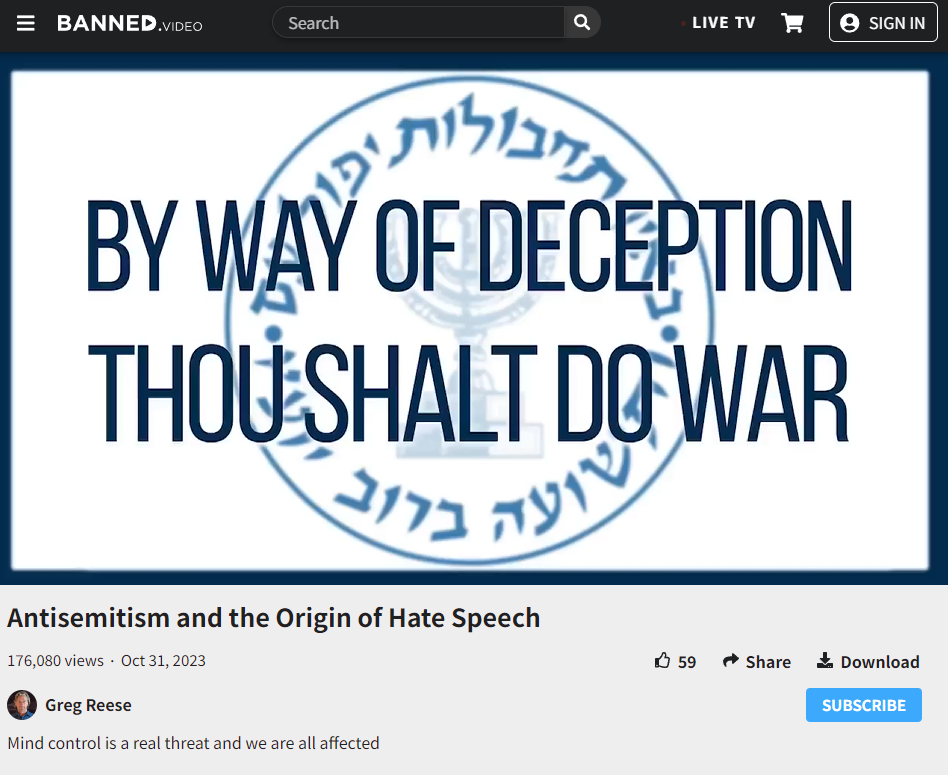 Image of Reese Report on Infowars streaming site