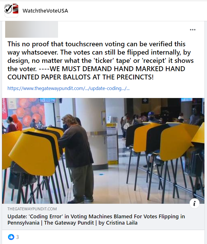 WatchtheVoteUSA Voting PA post