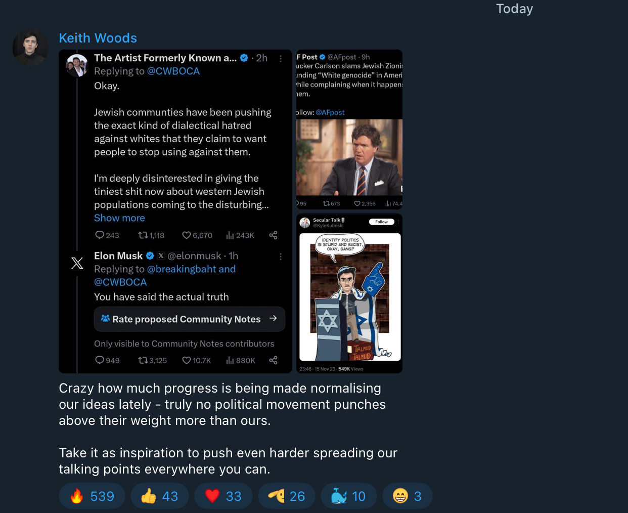 Keith Woods Musk response