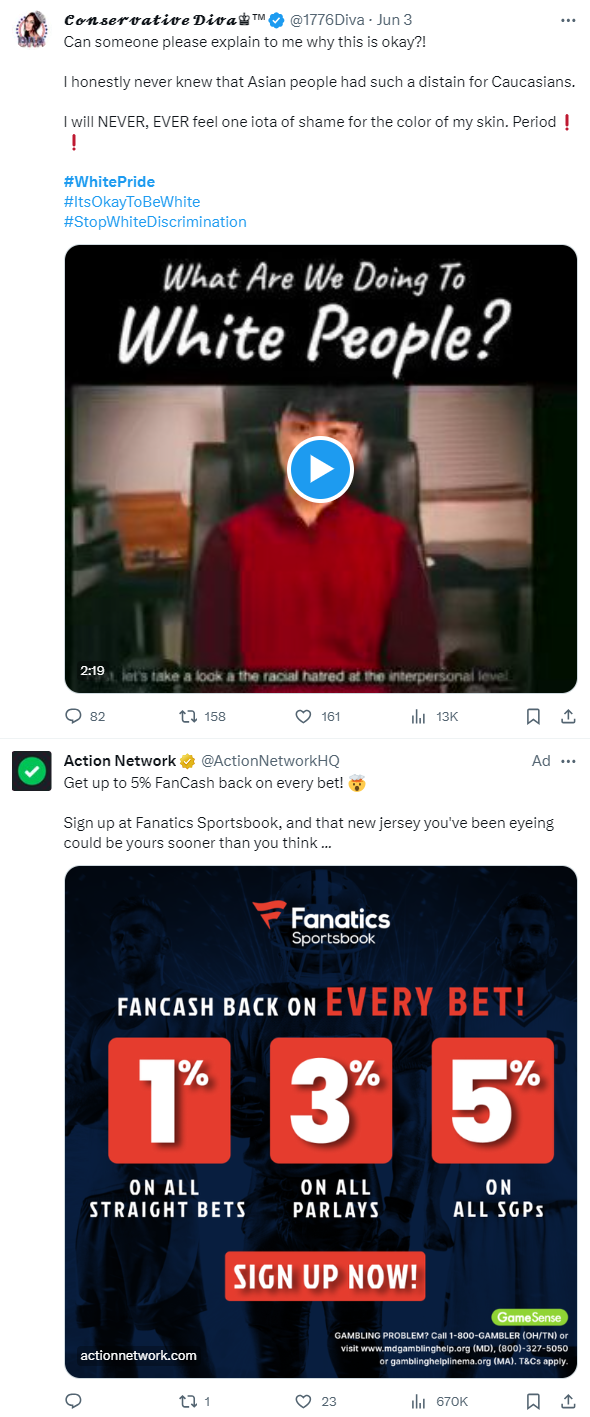 White nationalist hashtag and Action Network 2