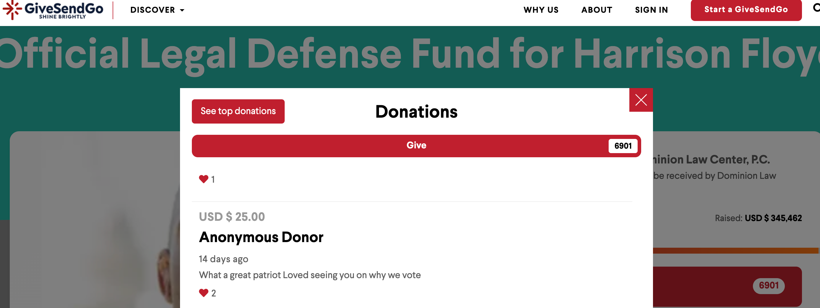Floyd WWV donation1