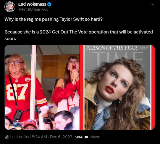 EndWokeness Taylor Swift tweet