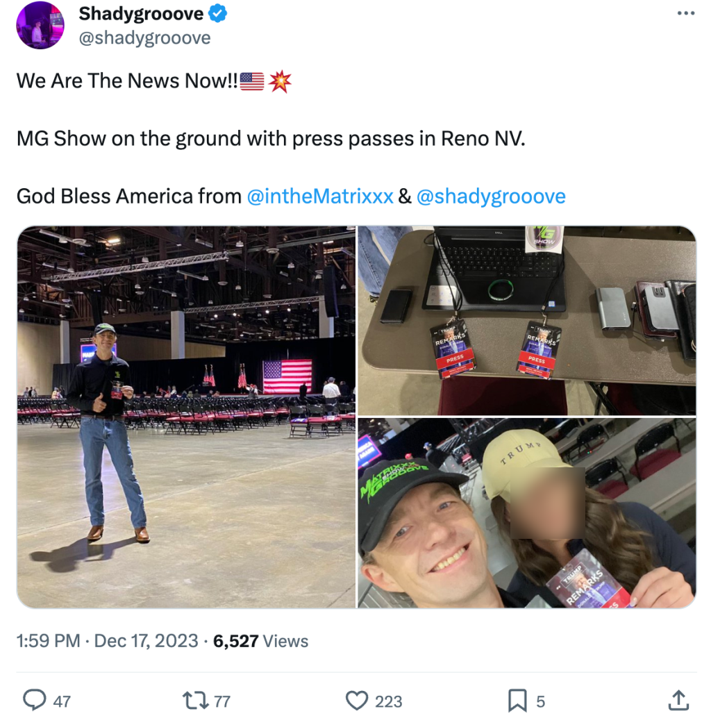 Townsend tweet Reno rally