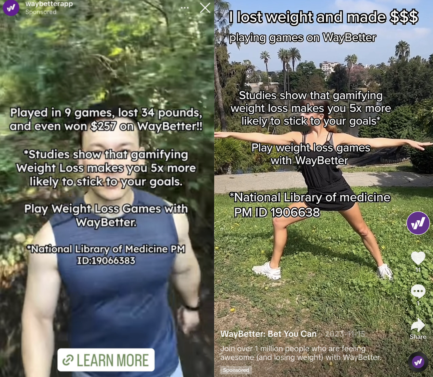 WB ad including study