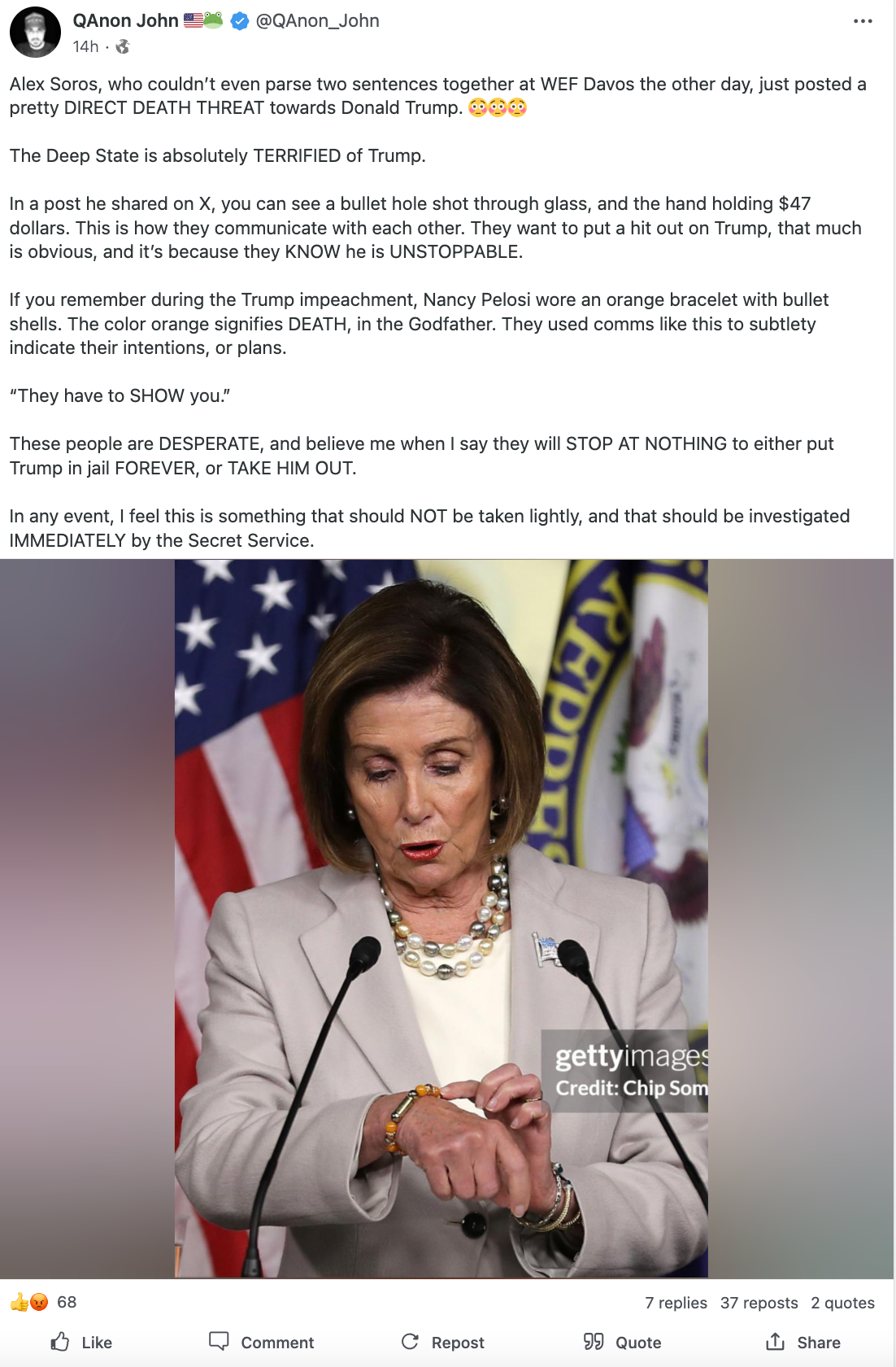 QAnon John Soros tweet