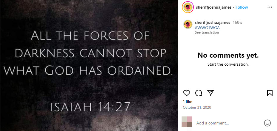 A screenshot of an Instagram post 