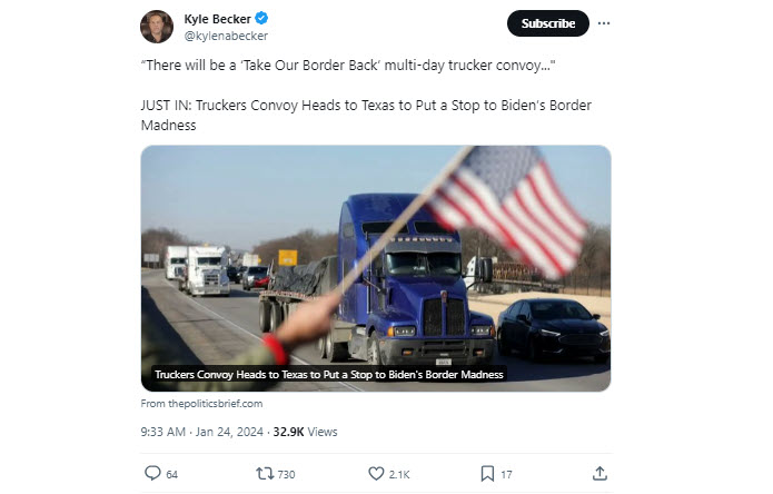 A screenshot of a Tweet from Kyle Becker 