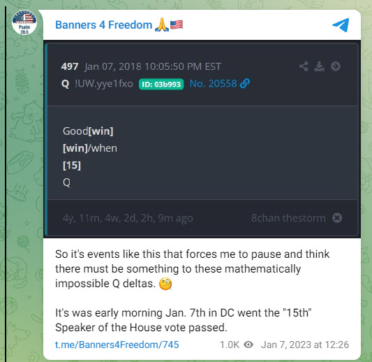 A screenshot of a post from Banners 4 Freedom