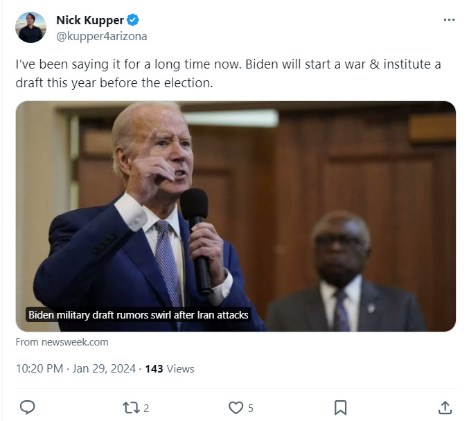 A screenshot of a tweet from Kupper