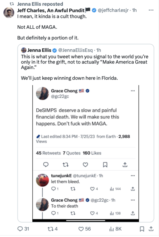 Jenna Ellis MAGA cult 