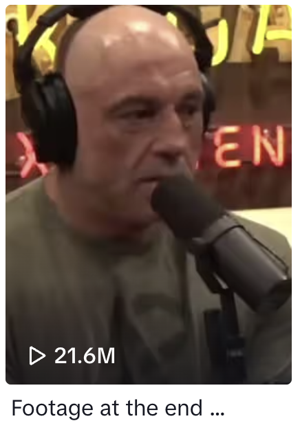 Video using AI depicts Joe Rogan sharing a conspiracy about a mythical creature and received over 21 million views