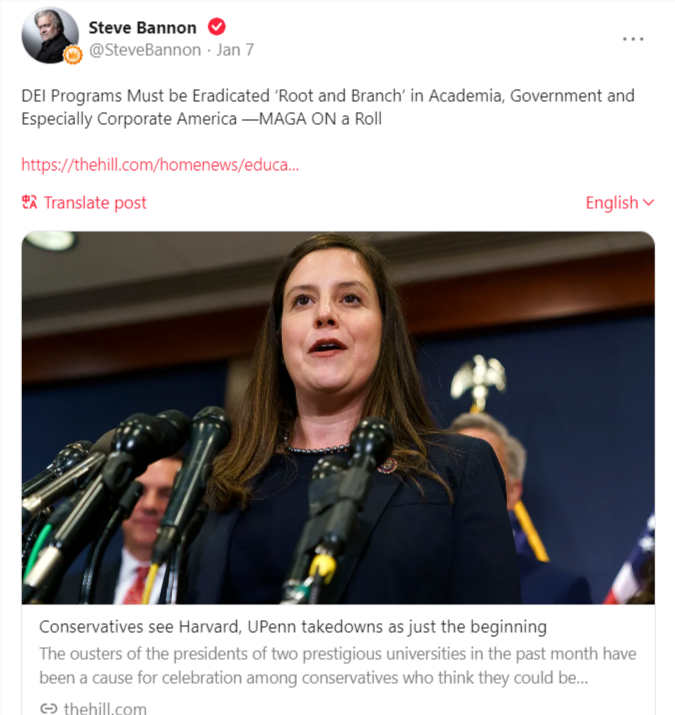 DEI Programs Must be Eradicated ‘Root and Branch’ in Academia, Government and Especially Corporate America —MAGA ON a Roll  