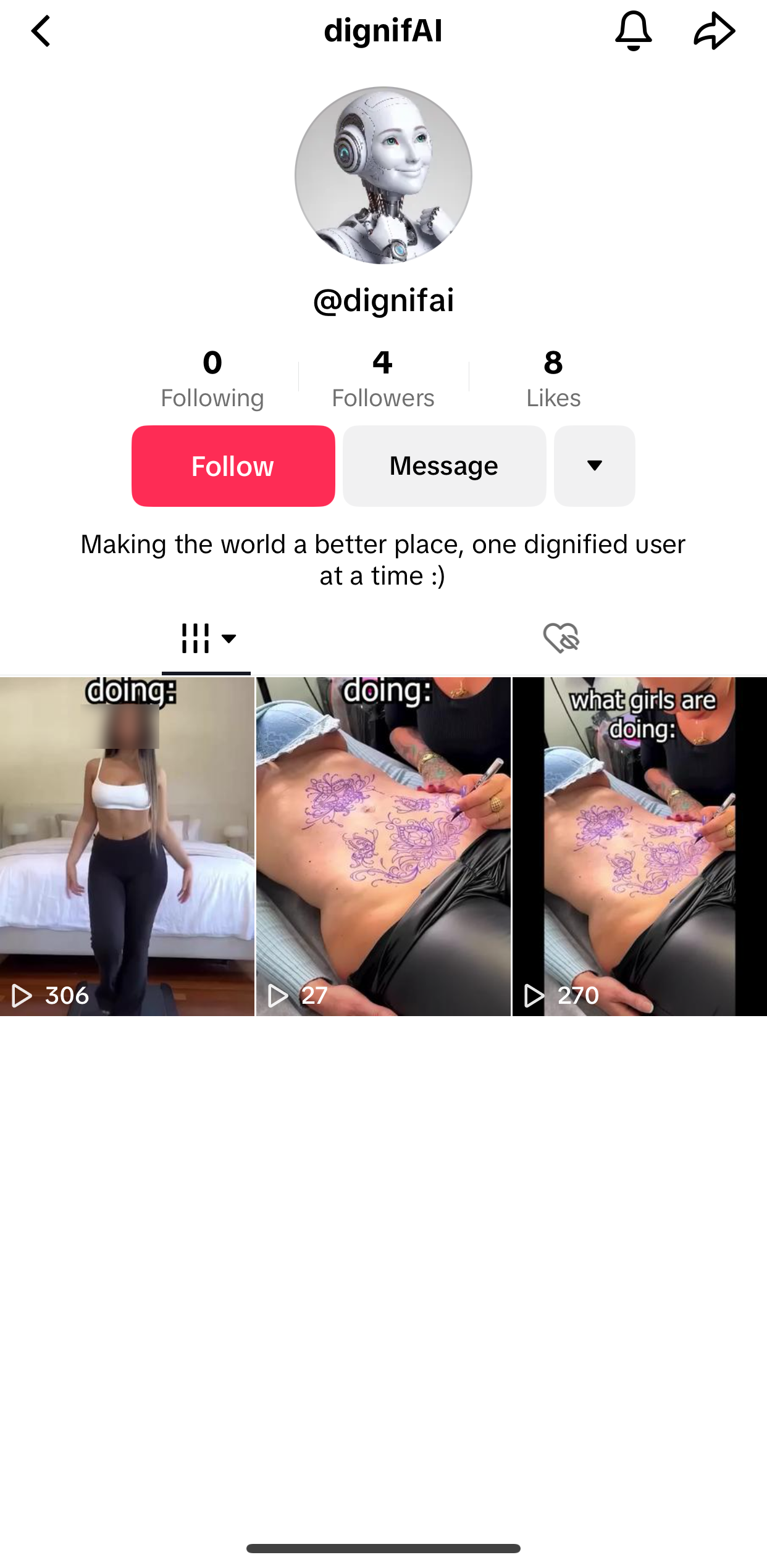 dignifAI TikTok account