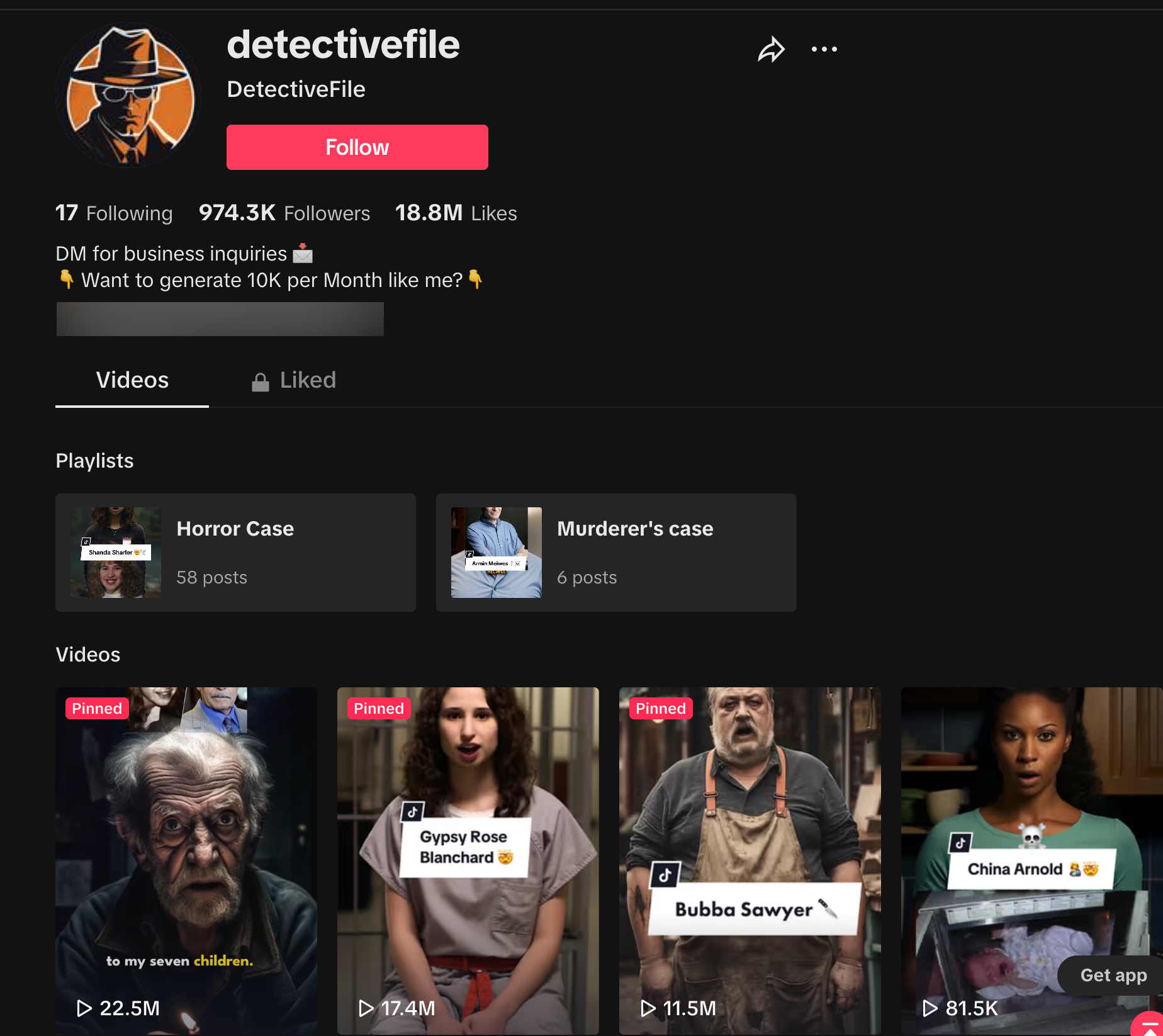 DetectiveFile true crime deepfake account with nearly 1 million followers 