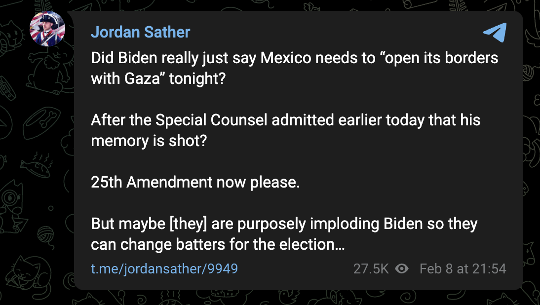 Jordan Sather on Telegram