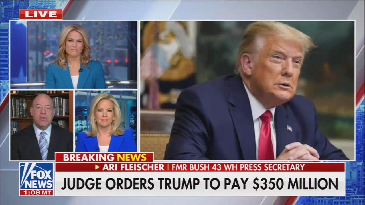 Watch Fox News' unhinged reaction to Donald Trump being fined $355 ...
