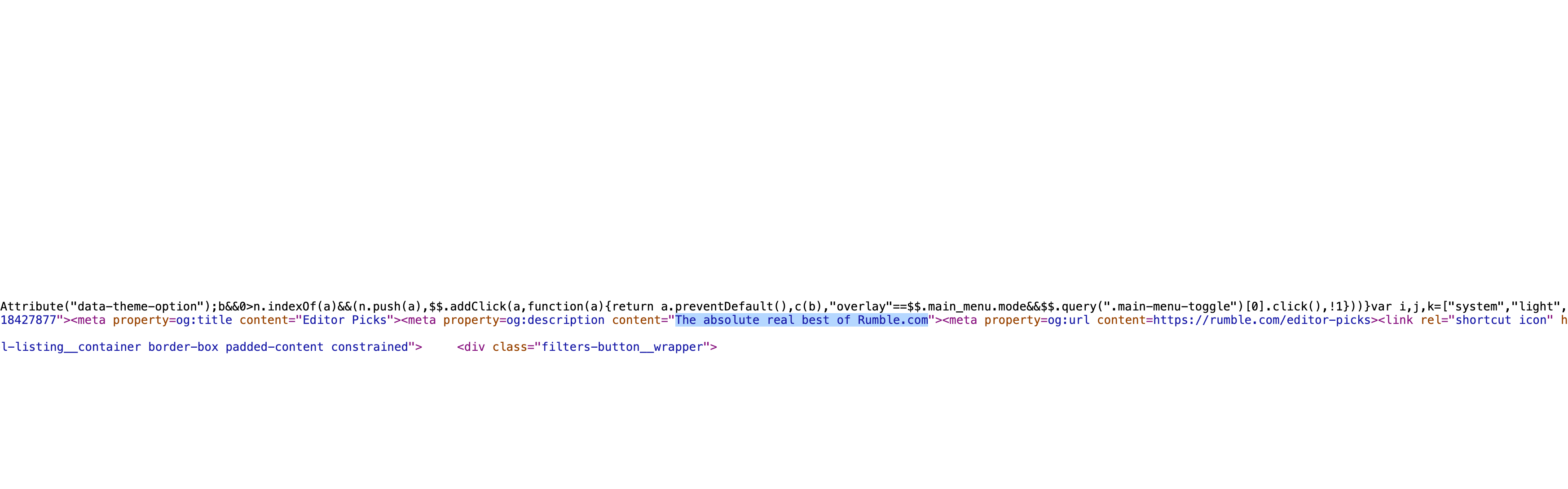 Rumble editor pick source code