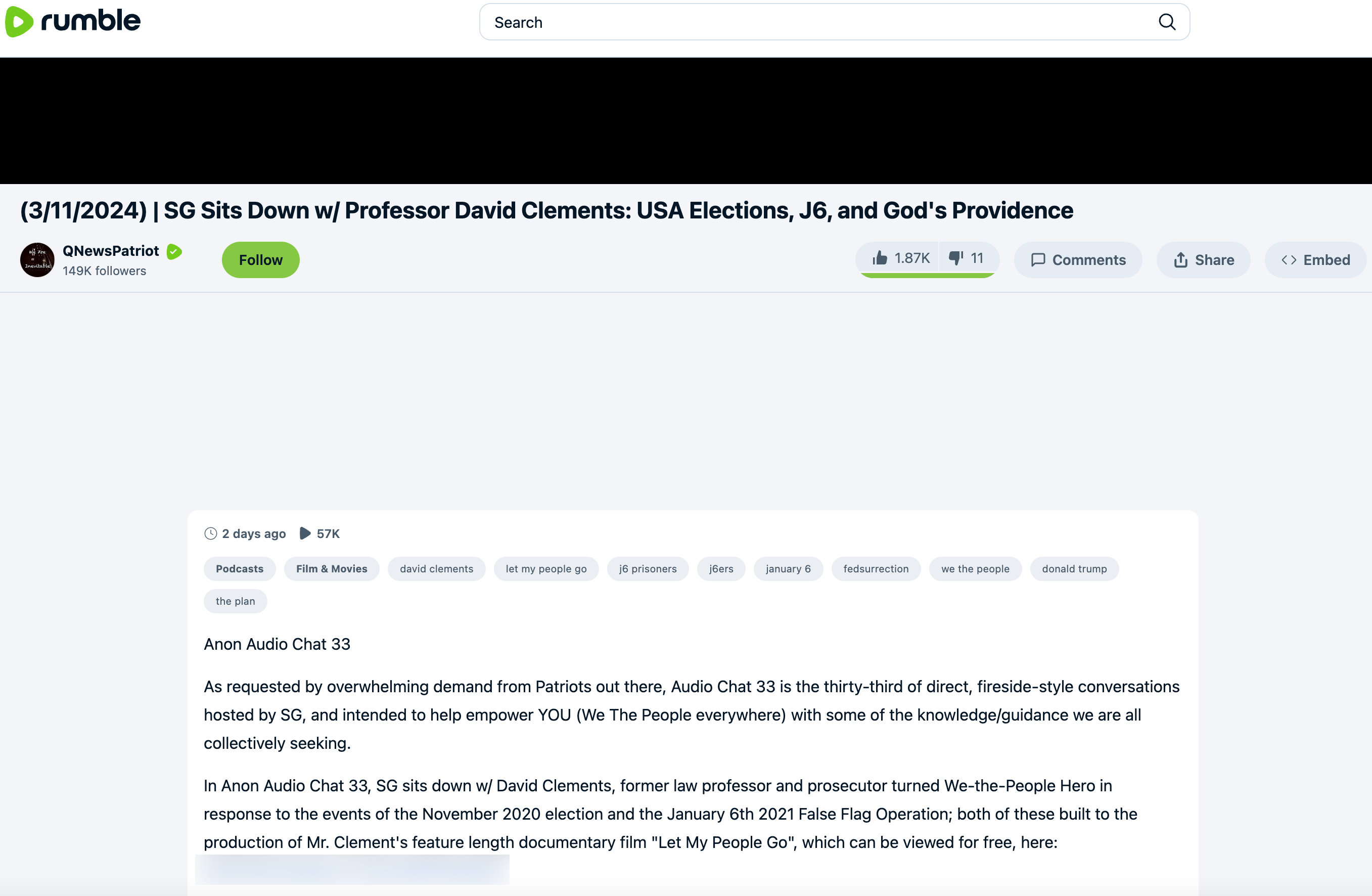 Clements SGAnon video description