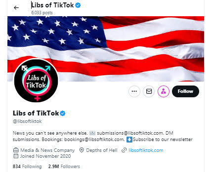 A screenshot of LoTT Twitter bio