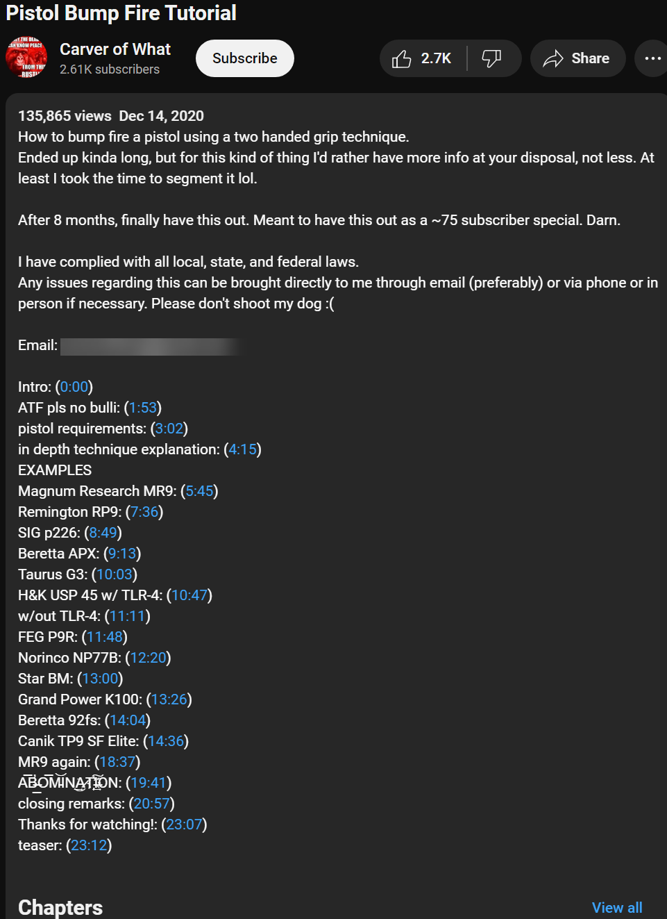 YouTube screenshot showing autosear insertion 
