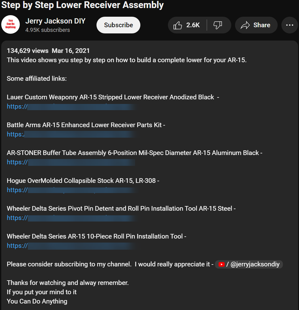 YouTube screenshot showing autosear insertion 