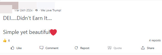 A screenshot of a post from Gab