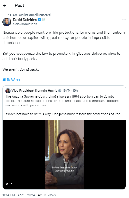 image of California Family Council retweet 
