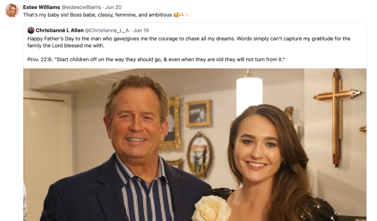 Estee sister, Twitter archives