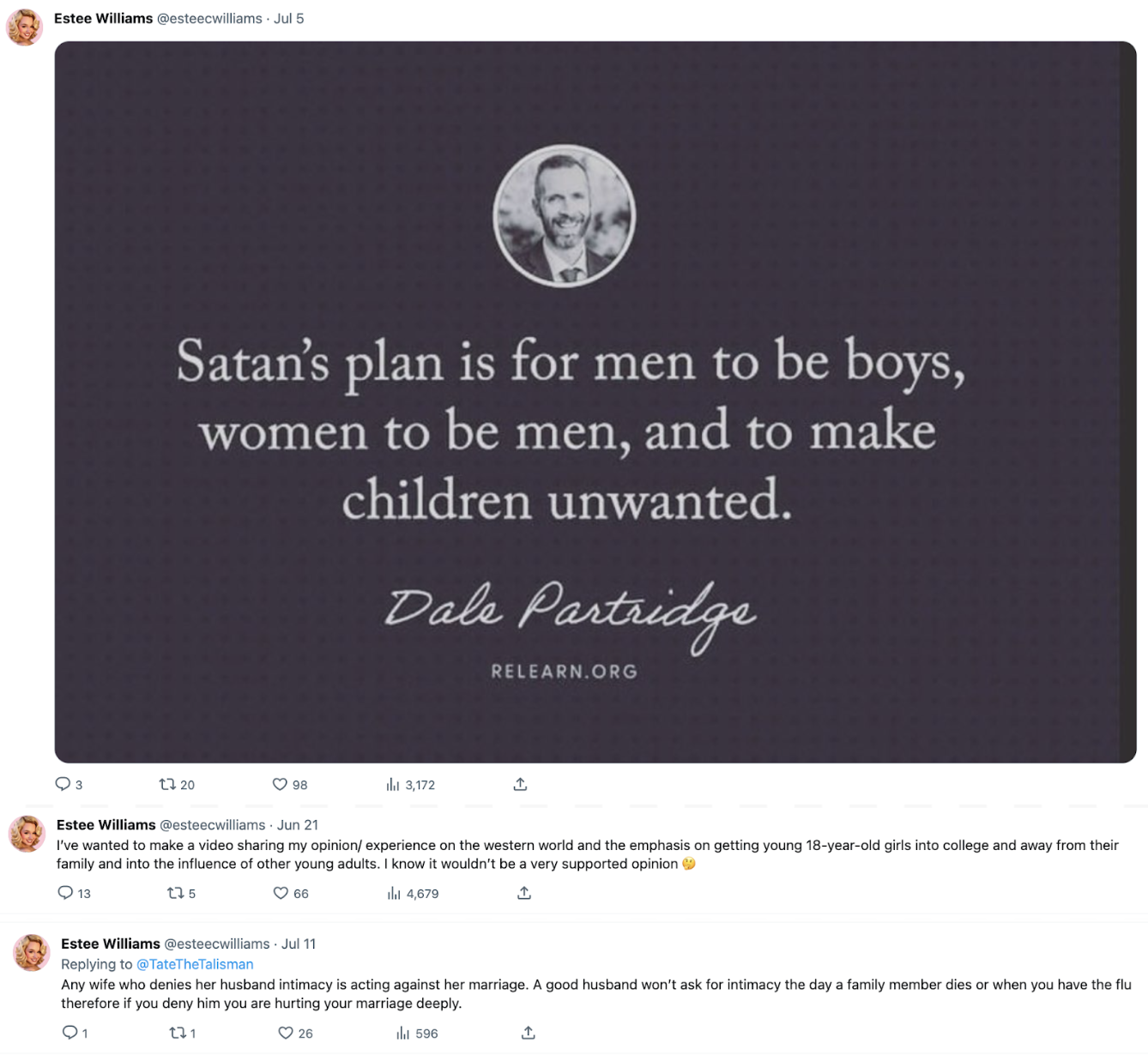 Estee archived tweets