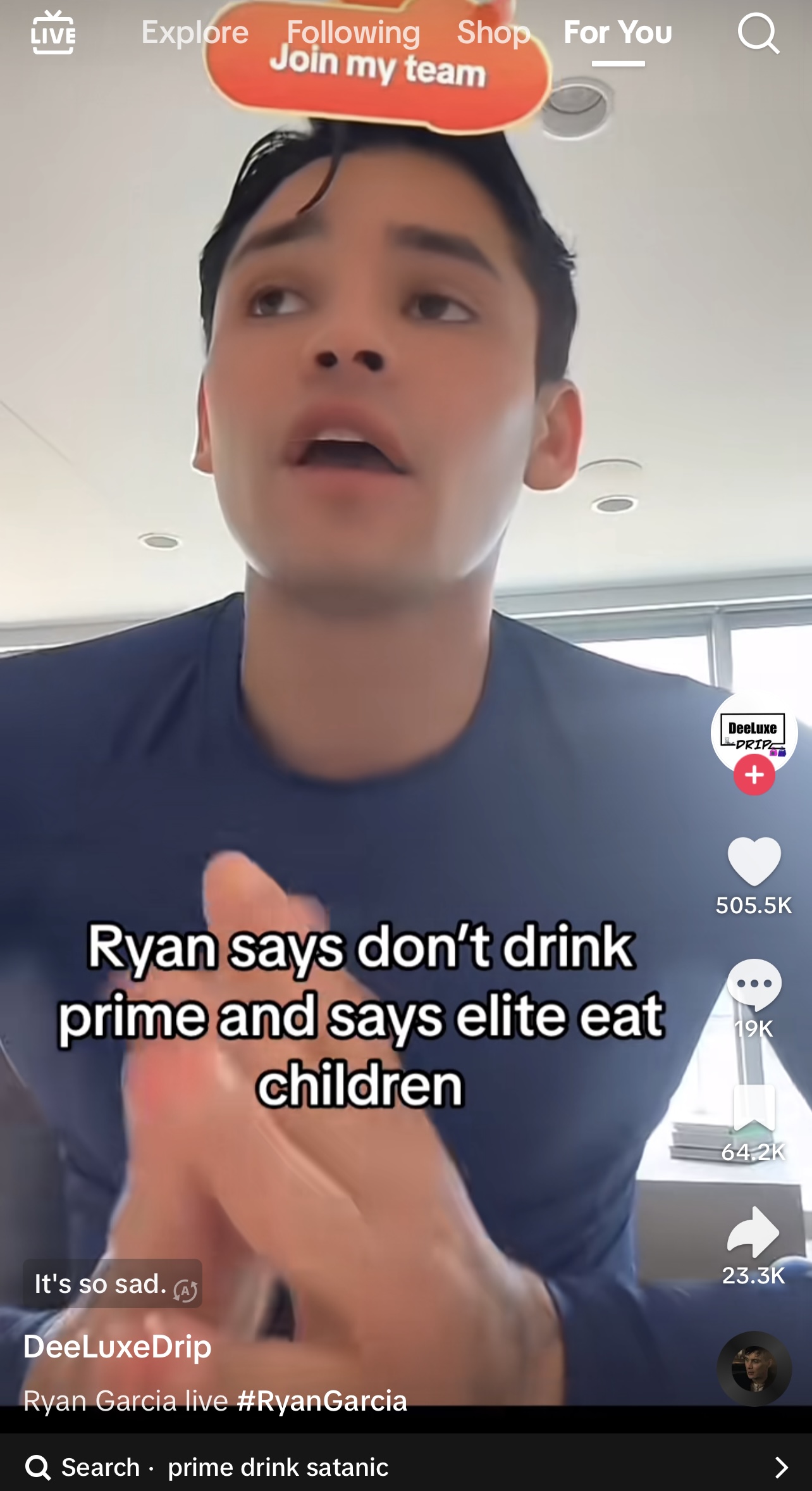 Ryan Garcia, "elite eat children"
