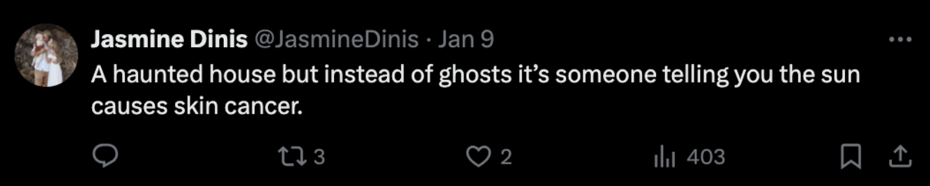 dinis, sun causes skin cancer denial