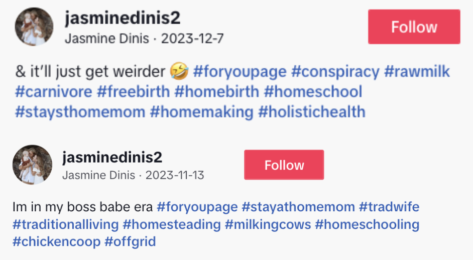Dinis hashtags