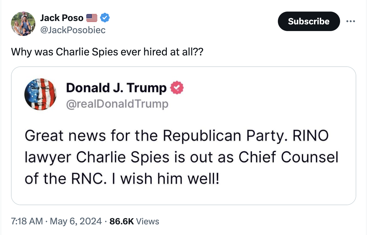 Why was Charlie Spies ever hired at all??