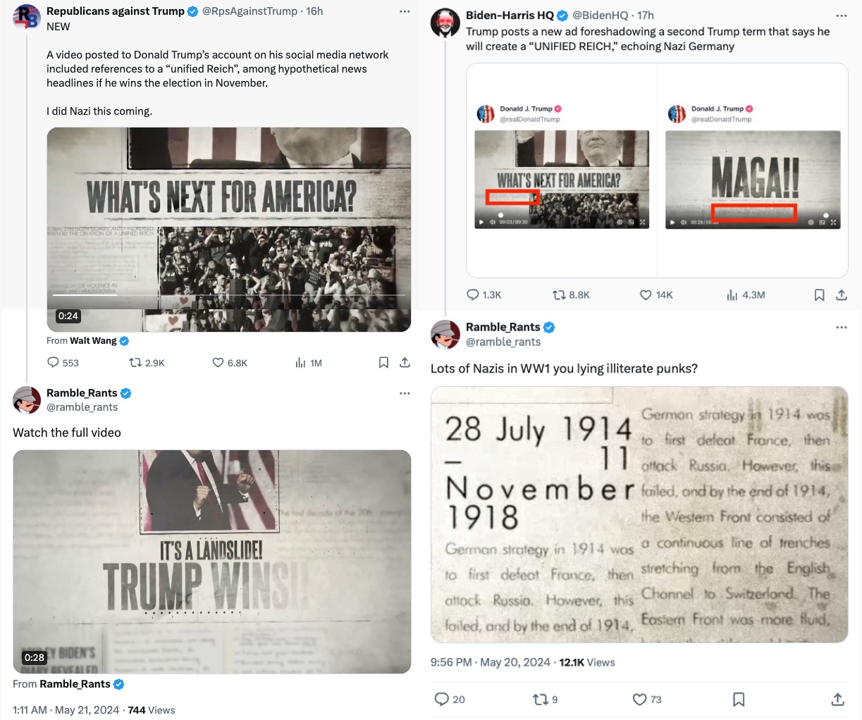 Rumble_Rants posts about unified reich video