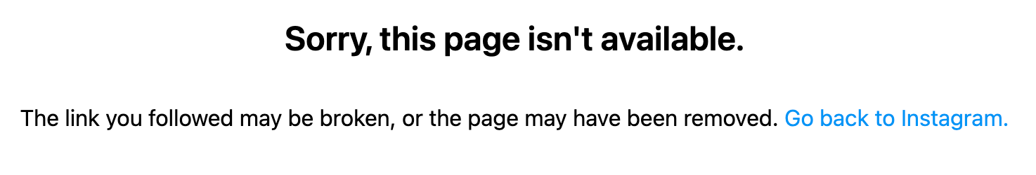 Militia group Instagram page down