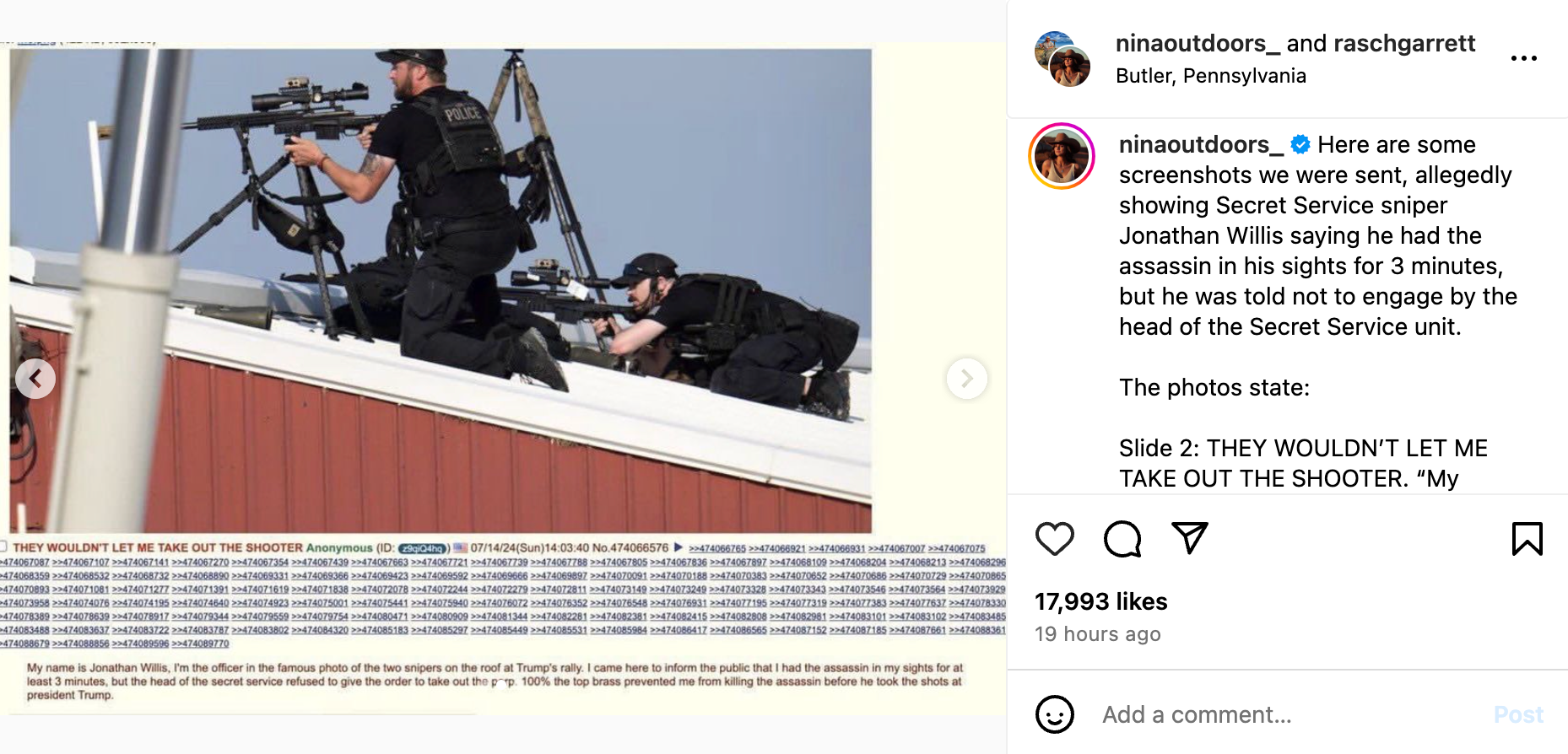 Instagram 4chan post