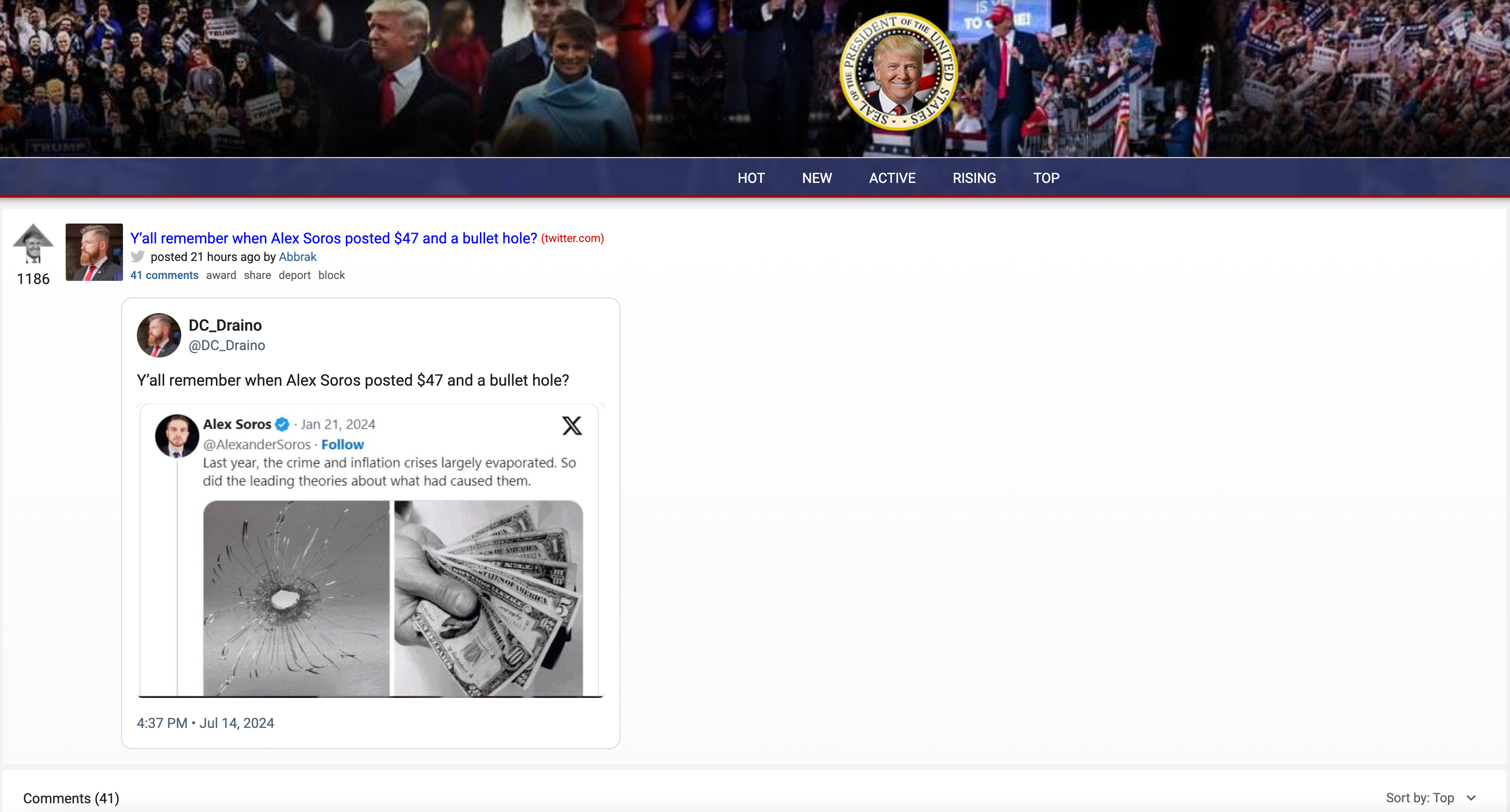 GreatAwakening Alex Soros Trump