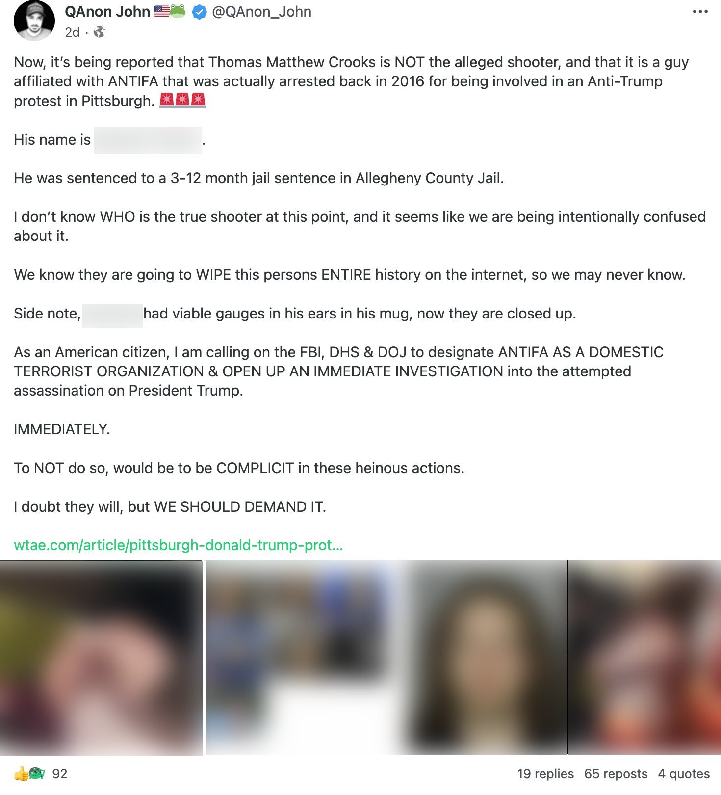 QAnon John Trump shooter