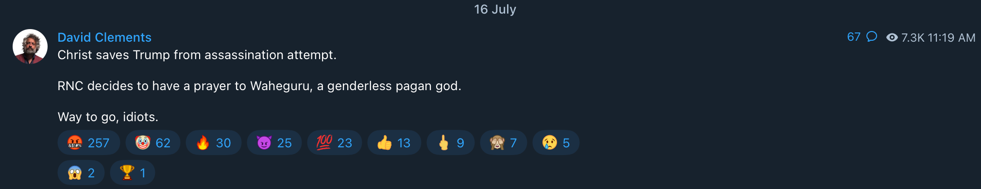 David Clements Sikh prayer